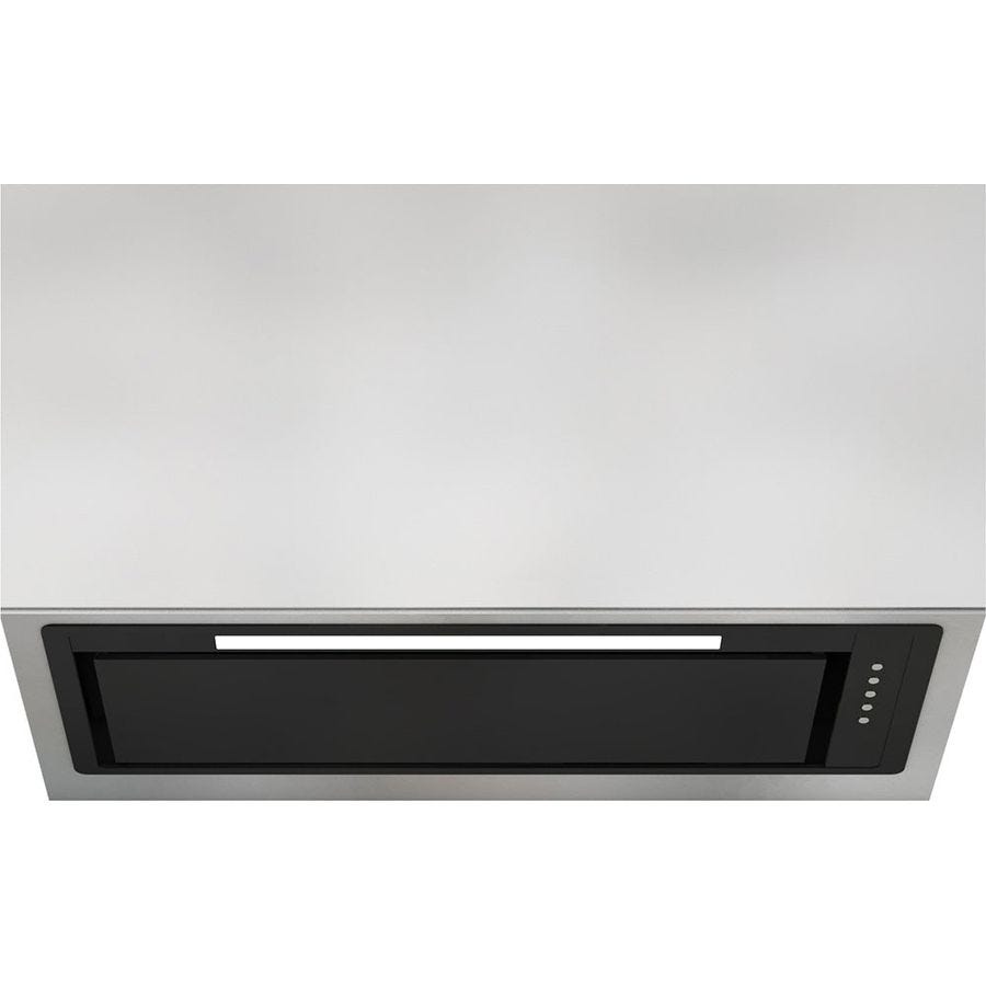 Sirius SL927ELH85 85cm Black Heated Glass Undermount Rangehood e&s