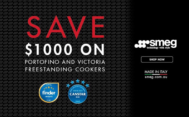 Save $1000* on Smeg Portofino and Victoria freestanding cookers. Offer ends 31/10/23. At an e&s near you.