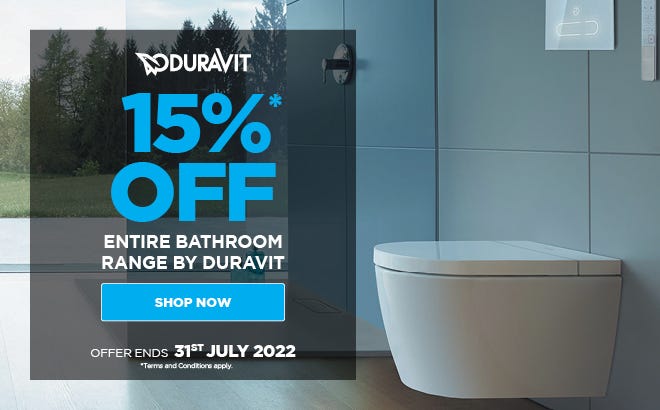 Get 15% the entire Duravit bathroom range at e&s. Offer ends 31/07/22. Find out more at an e&s near you today.