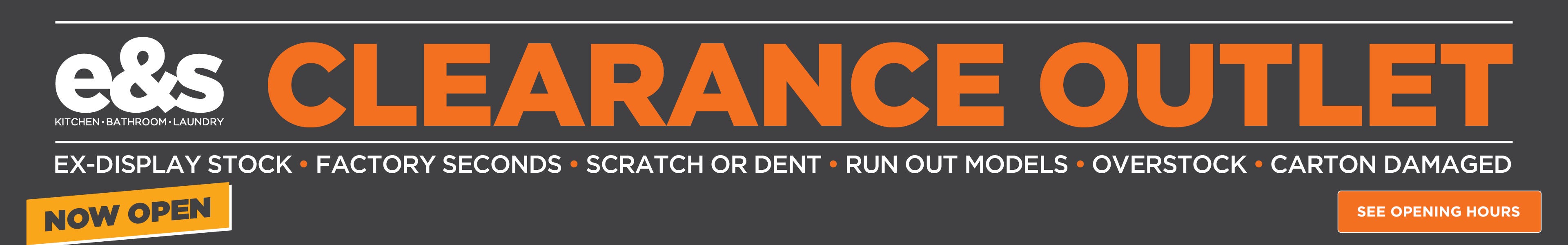 Find ex-display stock, factory seconds, scratch or dent, runout models and overstocks at our e&s clearance outlet.