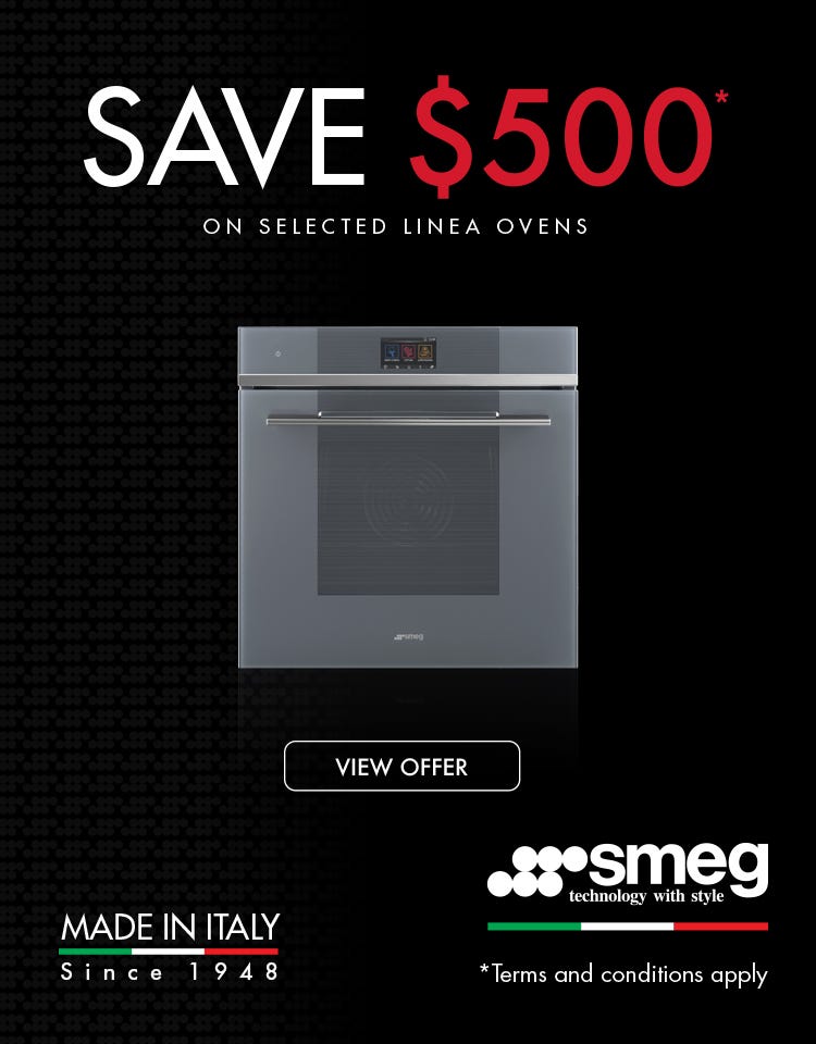 Save $500* on selected Smeg Linea ovens at e&s. Offer ends 31/08/23. At an e&s near you.