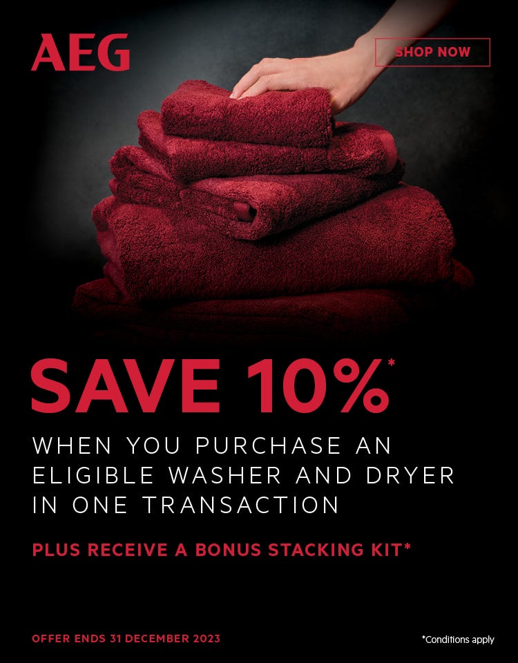 Save 10% on AEG Laundry appliances with e&s. T&Cs apply. Offer ends 31/12/23. Find out more at an e&s near you today.