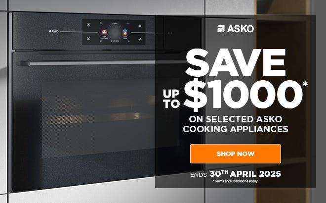 Save up to $1,000* on selected ASKO Cooking Appliances including Ovens and Cooktops. Offer ends 30/04/25. At e&s where we won't be beaten on price.