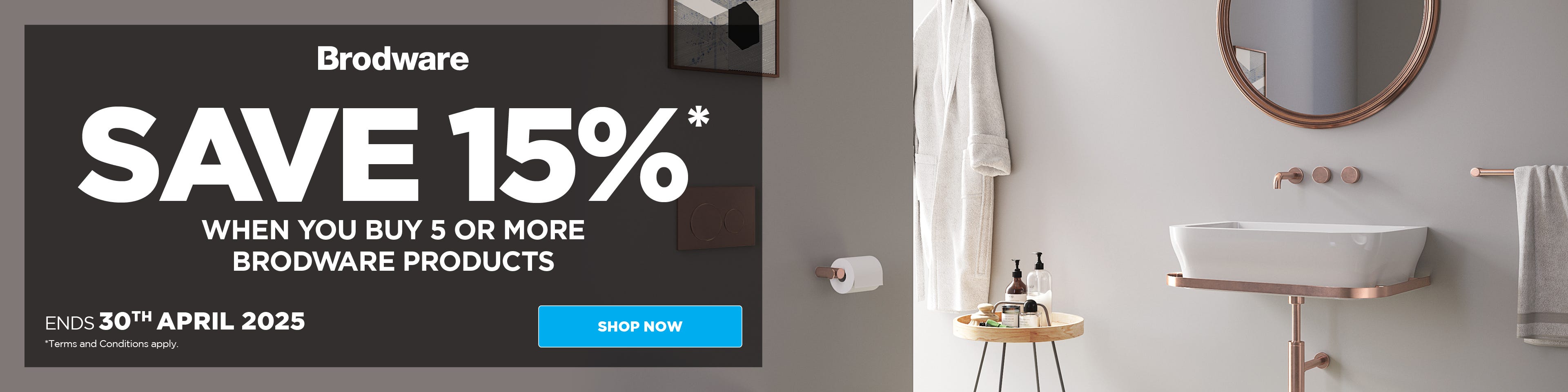 Save 15%* when you buy 5 or more Brodware products. Offer ends 30/04/25. At e&s where we won't be beaten on price.