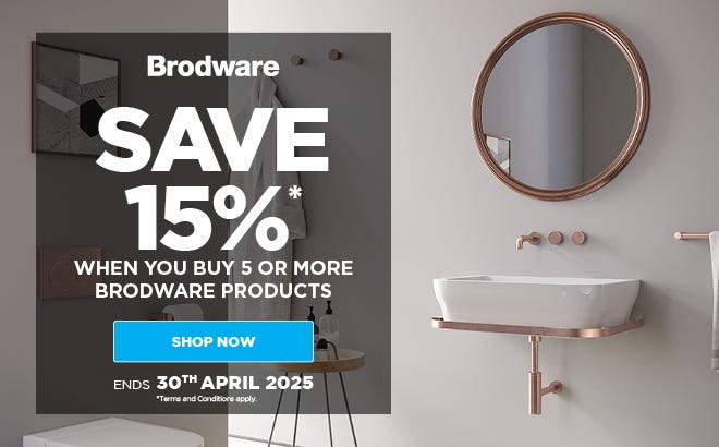 Save 15%* when you buy 5 or more Brodware products. Offer ends 30/04/25. At e&s where we won't be beaten on price.