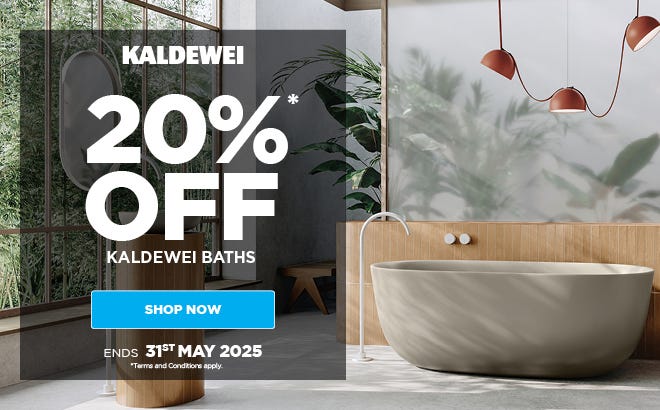 Get 20%* Off Kaldewei Freestanding and Built-In Baths. Offer ends 31/05/25.  At e&s where we won't be beaten on price.