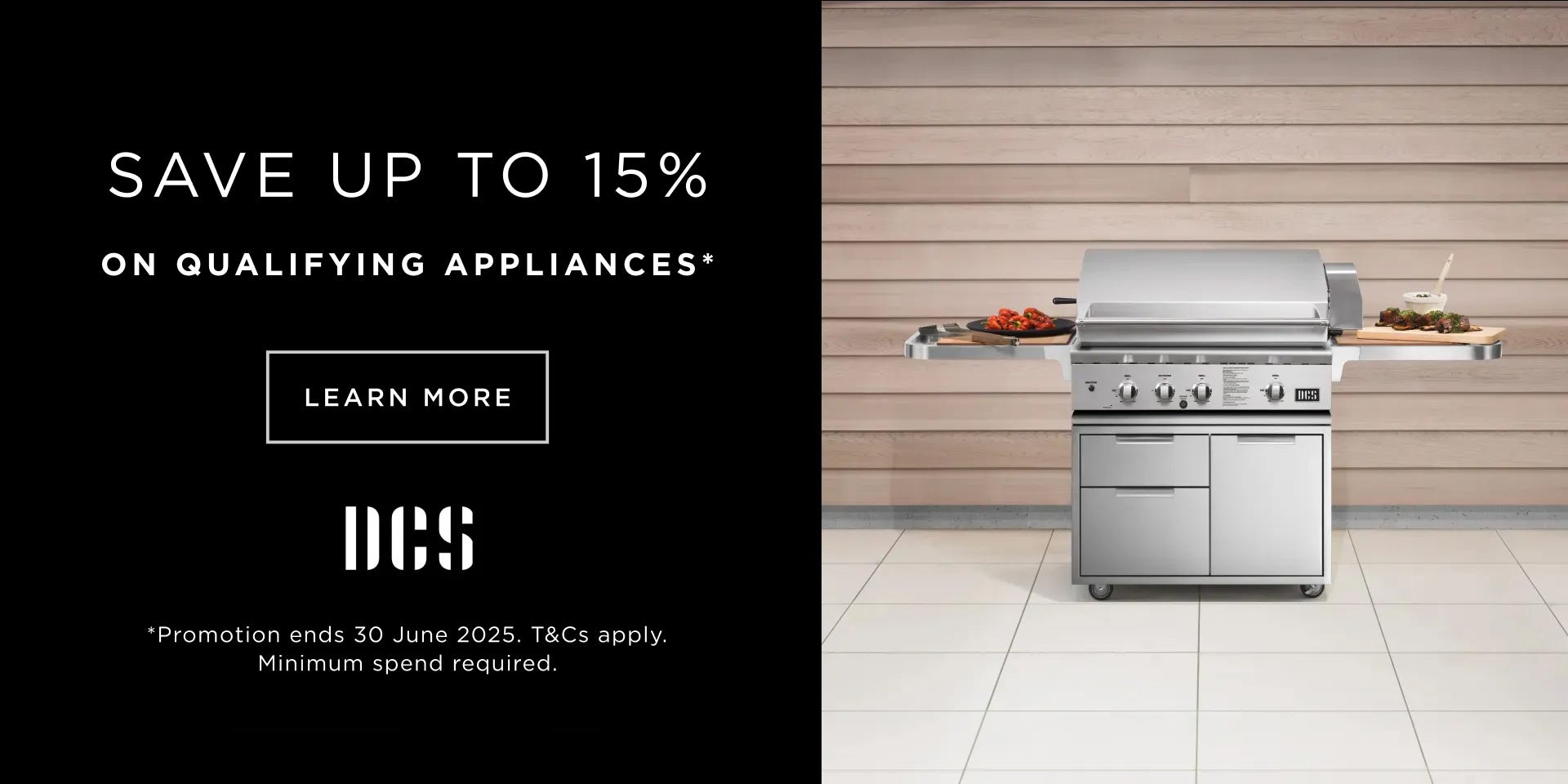 Save up to 15%* when you purchase selected Fisher & Paykel kitchen & laundry appliances and DCS Grills. Offer ends 30/06/25. At an e&s near you today.