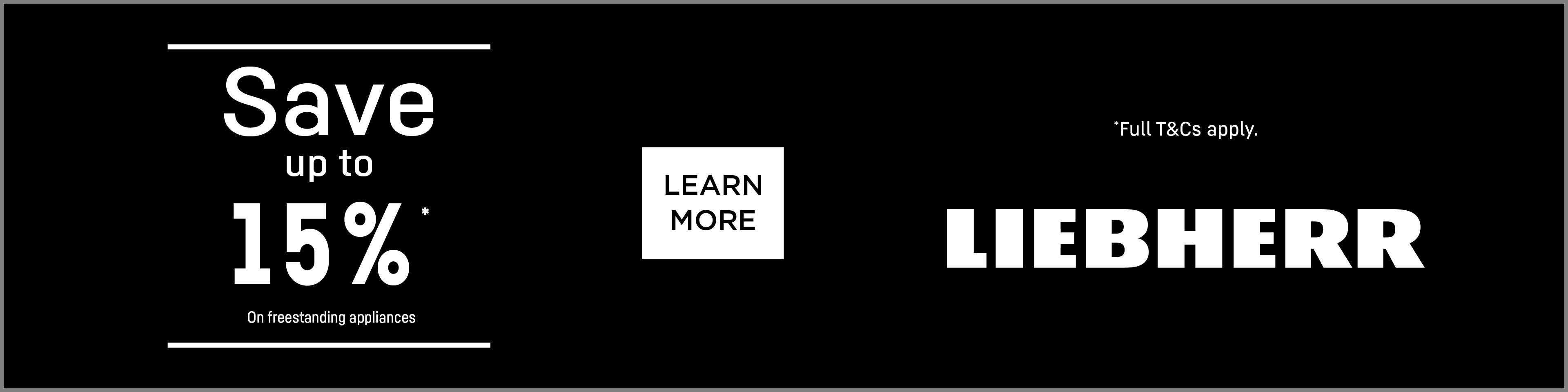 Save up to 15%* on selected Liebherr Freestanding Refrigeration and Wine Cabinets. Offer ends 30/04/25. At e&s where we won't be beaten on price.