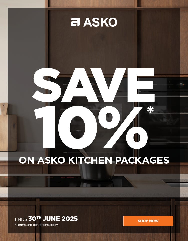 Save 10%* on selected ASKO Kitchen Appliance Packages. Offer ends 30/06/25. At e&s where we won’t be beaten on price.