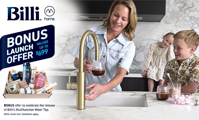 Get a Free Bonus Hamper PLUS Free Installation Valued Up To $699* with Selected Billi Taps. Offer ends 30/06/25. At e&s where we won't be beaten on price.