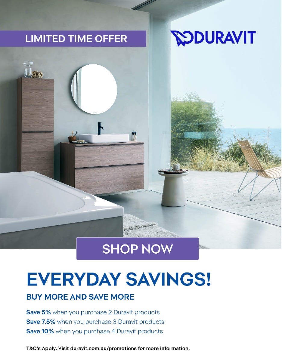 Everyday Savings - Save up to 10% on all Duravit products. Offer ends 31/05/25. At e&s where we won't be beaten on price.