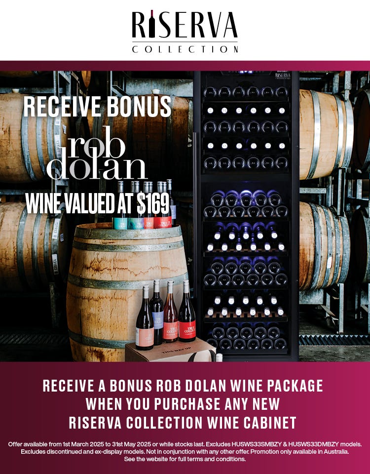 Get a Free Bonus Rob Dolan Wine Package with Selected Husky Riserva Collection Wine Cabinets. Offer ends 31/05/05. At e&s where we won't be beaten on price.
