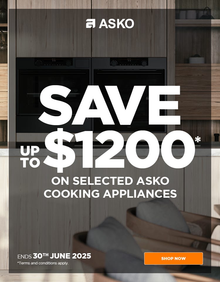 Save up to $1,200* on selected ASKO Cooking Appliances including Ovens and Cooktops. Offer ends 30/06/25. At e&s where we won't be beaten on price.