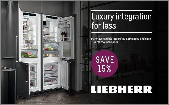Save 15%* on selected Integrated Liebherr Fridges, Freezers & Wine Cabinets. Offer ends 01/06/25. At e&s where we won't be beaten on price.