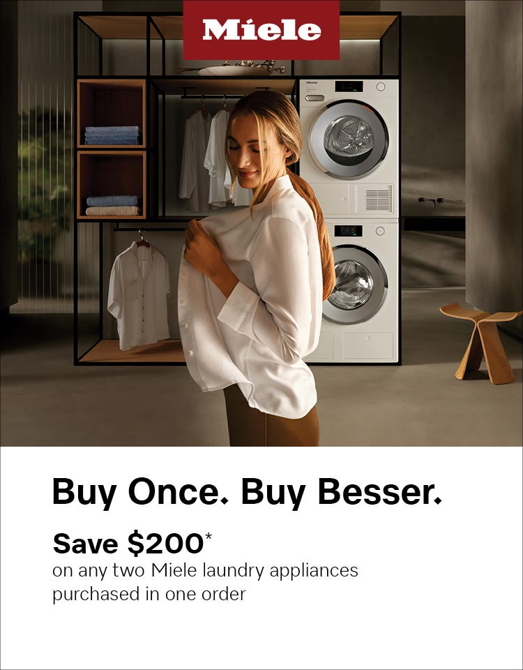 Save $200* when you buy any two Miele Laundry appliances in the one transaction. Offer ends 29/02/24. At an e&s near you.