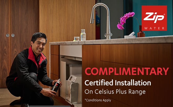 Get Free Bonus Certified Installation with Zip Celsius Plus Hydrotaps. Offer ends 31/12/25. At e&s where we won't be beaten on price.