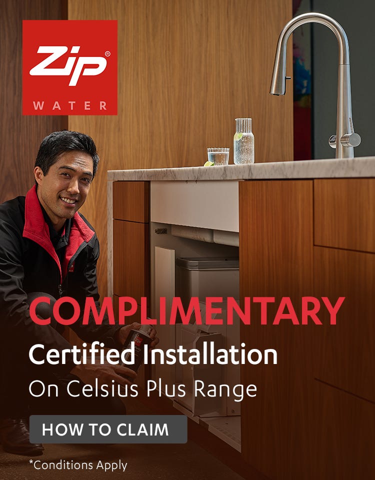 Get Free Bonus Certified Installation with Zip Celsius Plus Hydrotaps. Offer ends 31/12/25. At e&s where we won't be beaten on price.