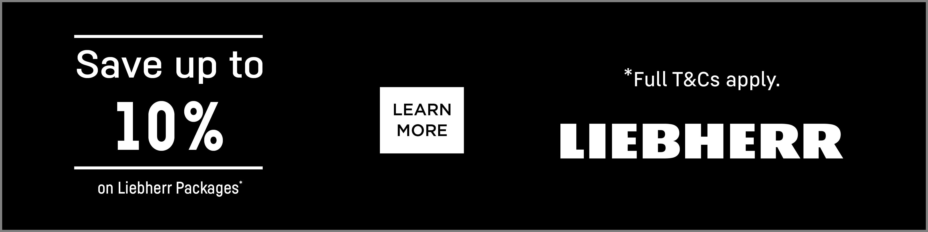 Save up to 10%* on selected Liebherr Fridge, Freezer & Wine Cabinet Packages. Offer ends 31/12/25. Exclusions apply. At e&s we won't be beaten on price.