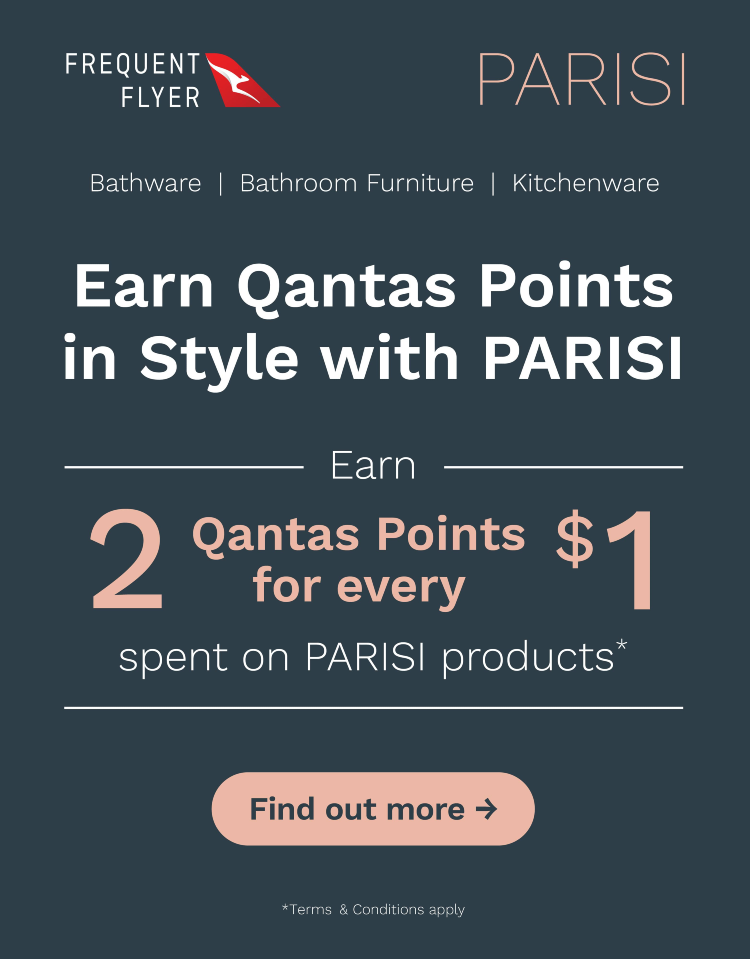 Earn 2 Qantas Points for every $1 spent on PARISI products at e&s. T&Cs apply. Offer ends 31/12/23. At an e&s near you.